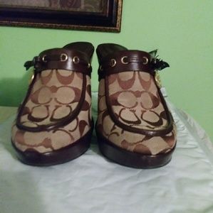Authenic Coach Signature Clog Heels
